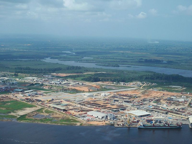 The Kwanda logistics base at Soyo, Angola